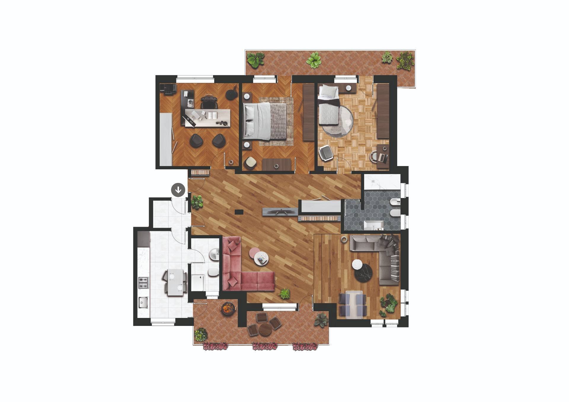 Foto 2 - Apartment Via Giovanni Servais
 
182, Torino - floor plans 1