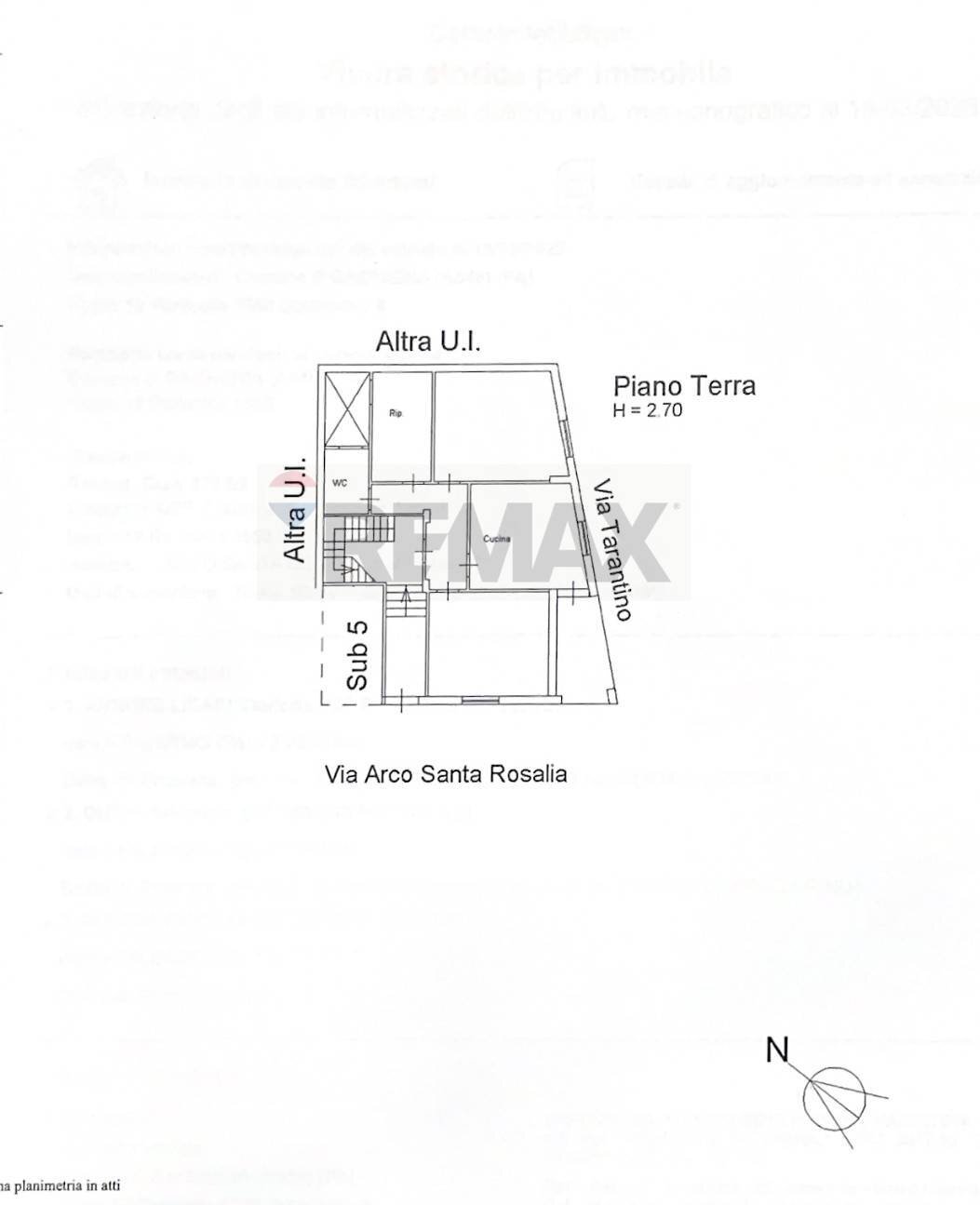 Pianta 2D - Four-room apartment Via Arco Santa Rosalia
 
47, Bagheria - floor plans 1