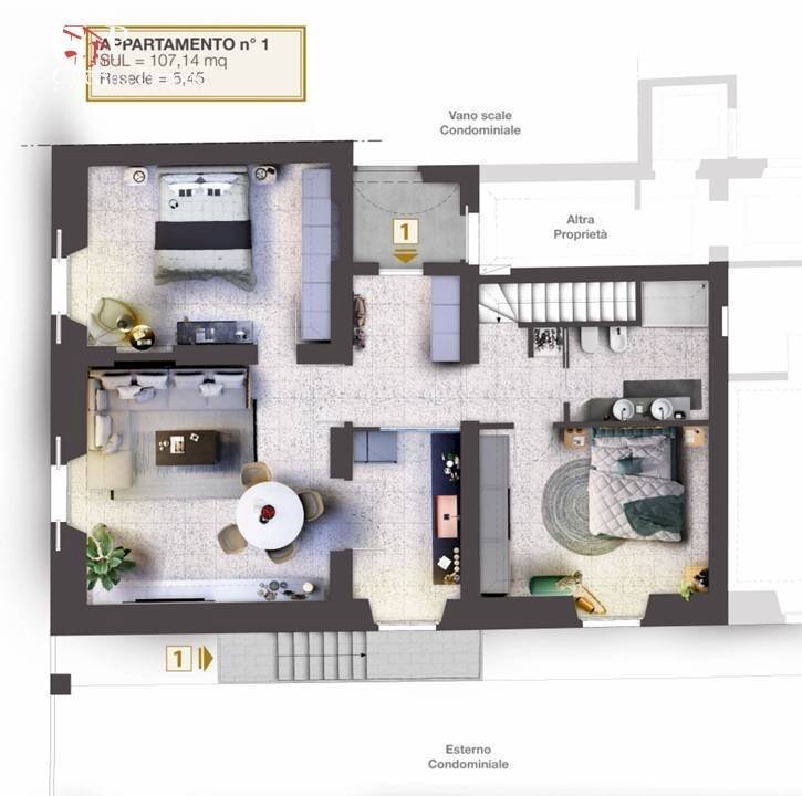 Foto 6 - Appartamento viale Don Minzoni
 
10, Firenze - planimetria 1