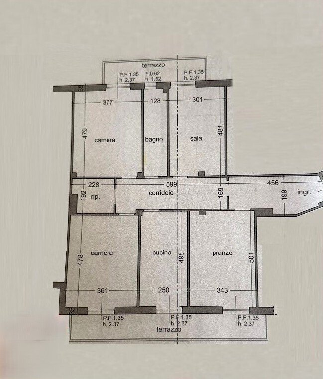 planimetria - Appartamento Via Santa Lucia, Imperia - planimetria 1