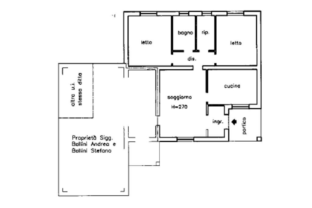 Trilocale Via Quattrocase, Poggio Rusco - planimetria 1