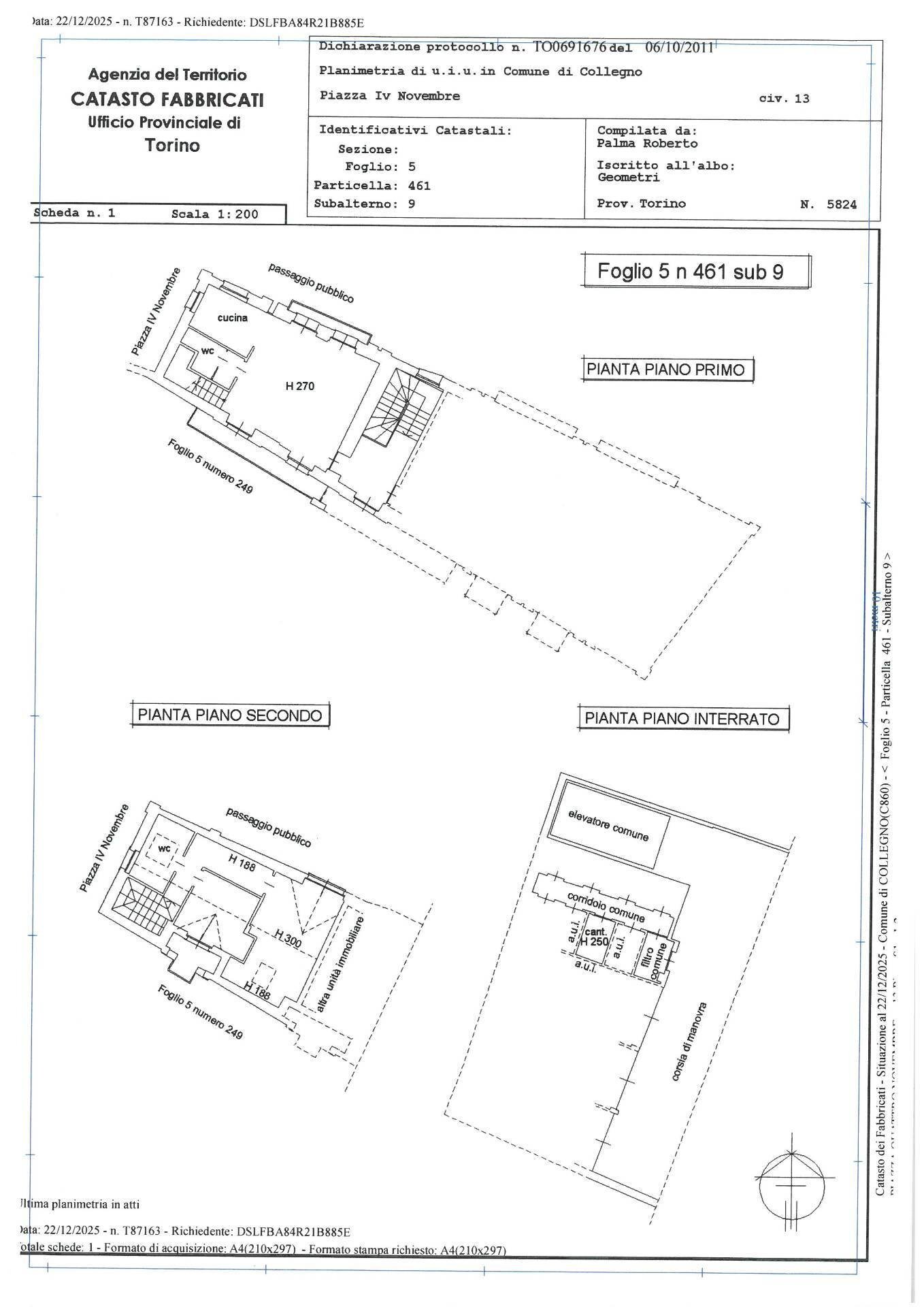 Foto 55 - Quadrilocale Piazza IV Novembre
 
13/2, Collegno - planimetria 1
