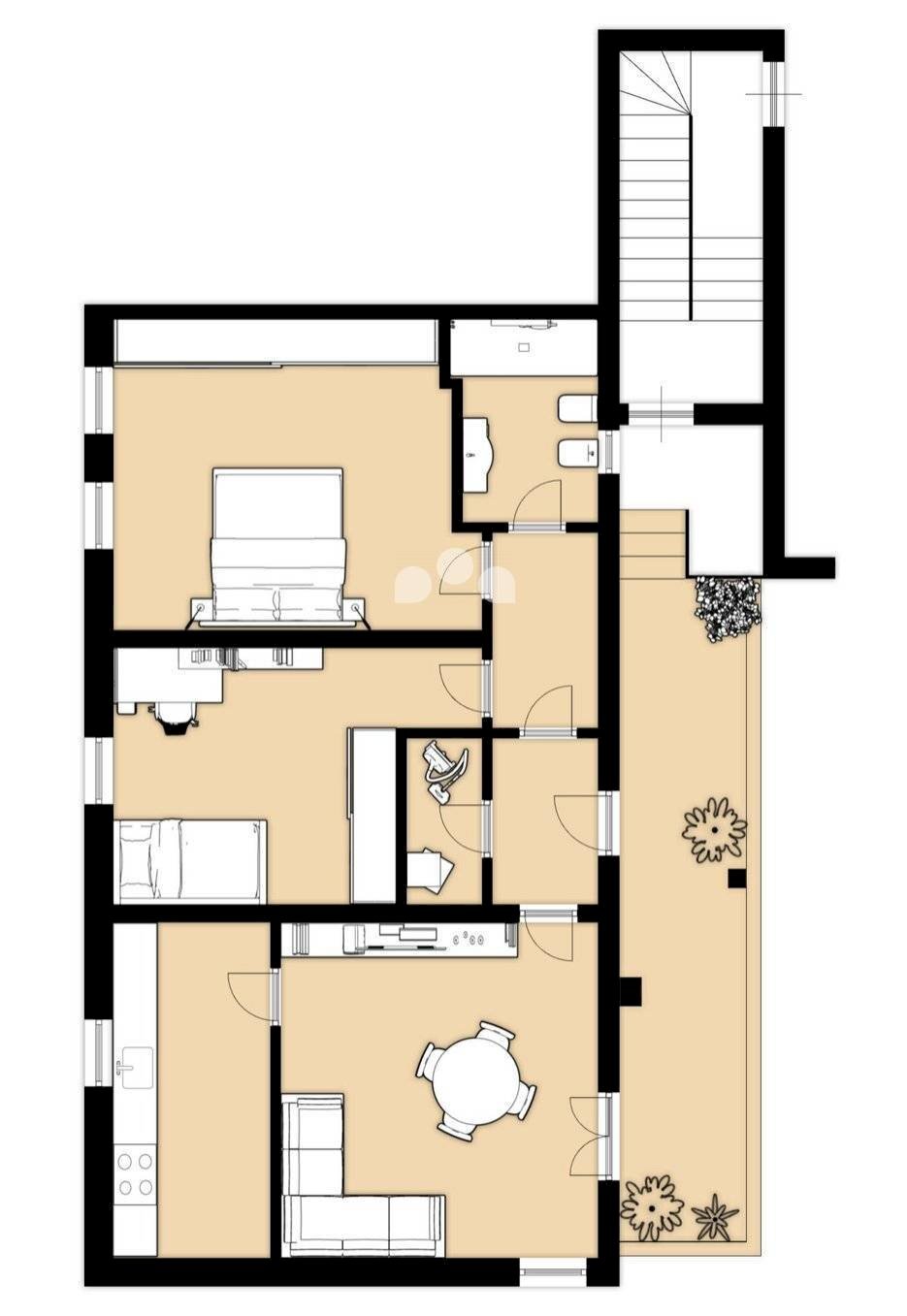Foto 32 - Three-room apartment via San Giorgio
 
21, Chieve - floor plans 1