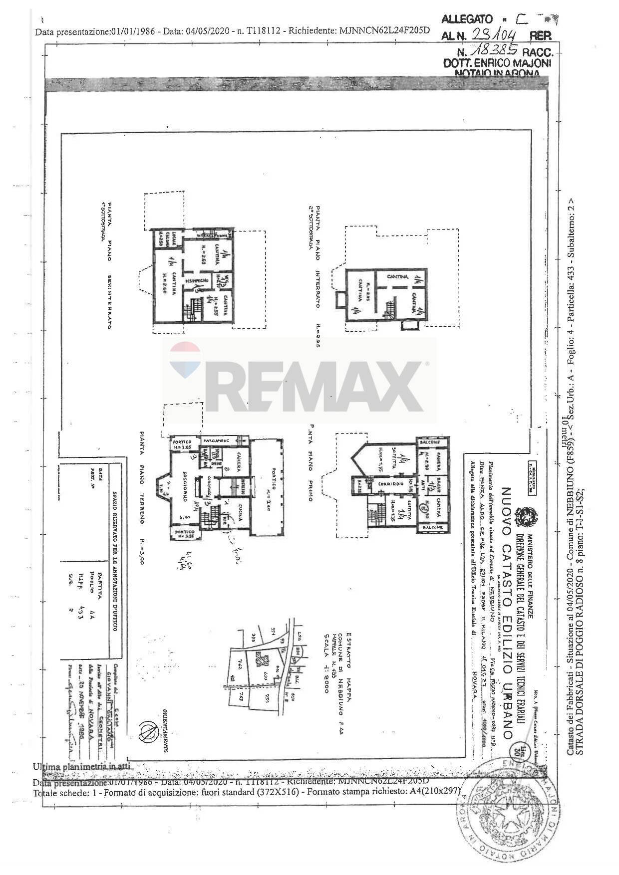 Pianta 2D - Villa strada dorsale di poggio radioso
 
8, Nebbiuno - planimetria 1