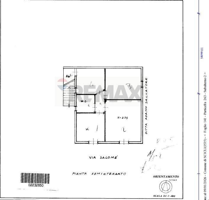 Pianta 2D - Appartamento via Salomè
 
8, Scicli - planimetria 1
