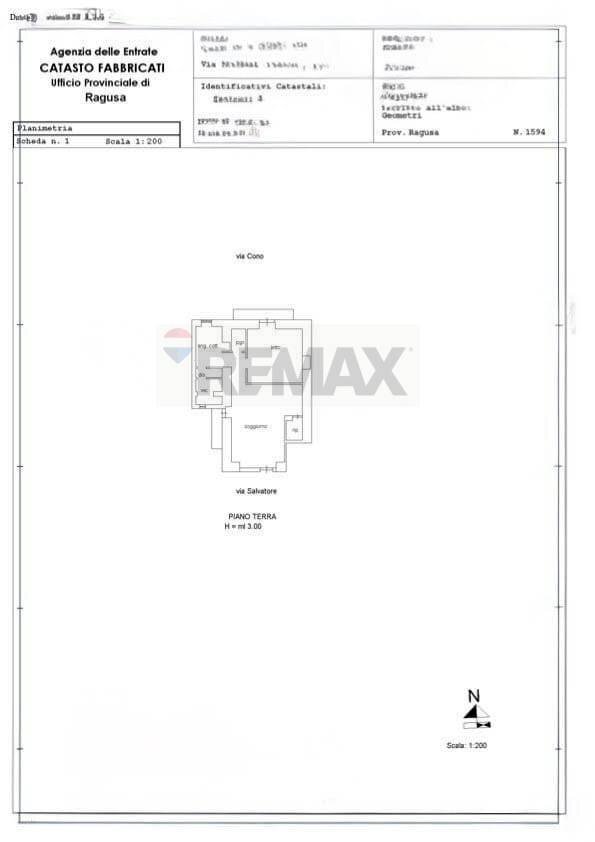 Pianta 2D - Trilocale via salvatore
 
26, Ragusa - planimetria 1