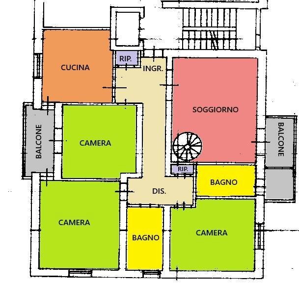Foto 27 - Quadrilocale Via Feliziani, Piacenza - planimetria 1