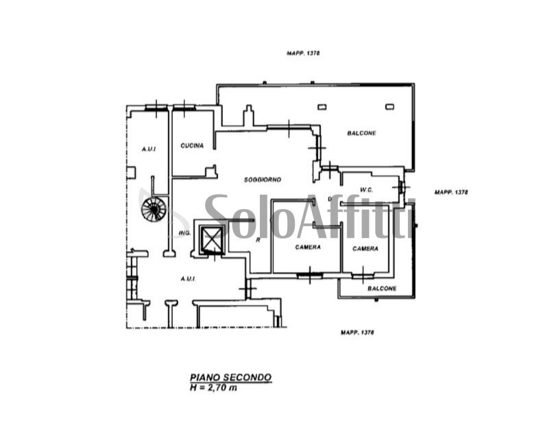 PLANIMETRIA - Trilocale Via XXV Aprile 6, Landriano - planimetria 1