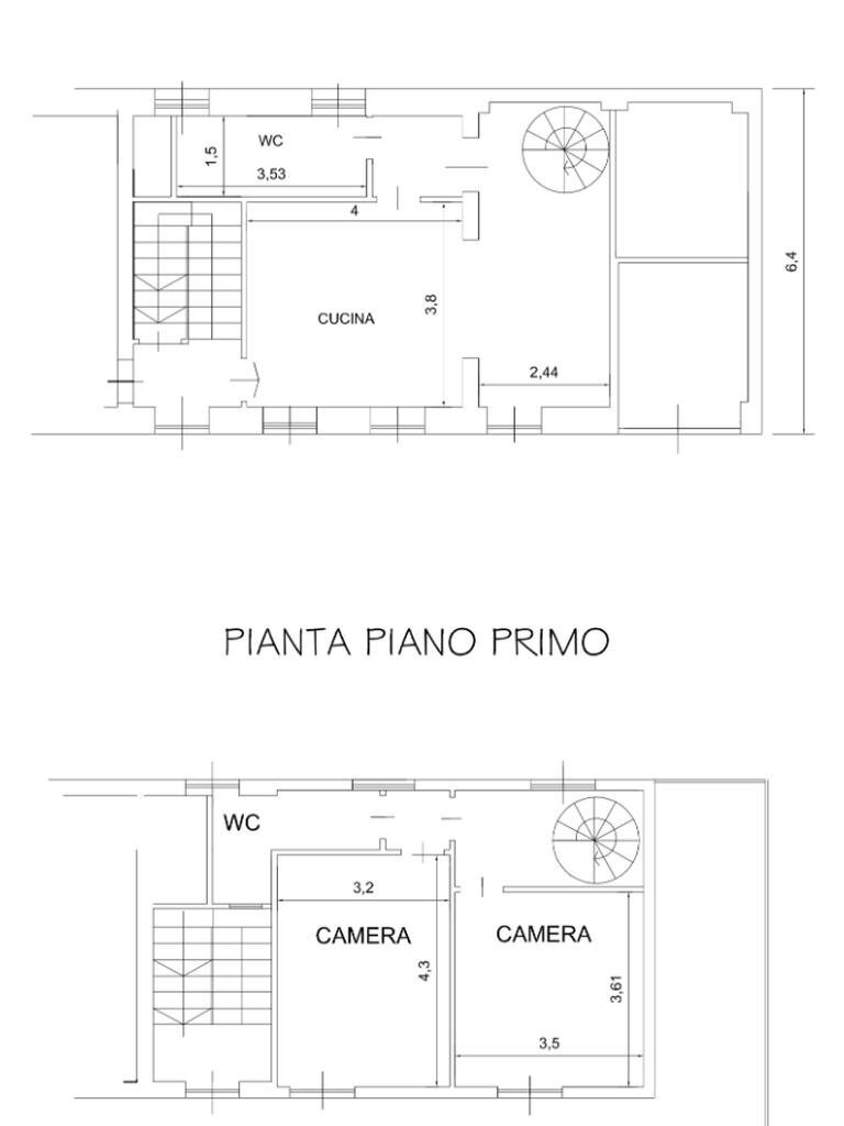 Terraced Villa Via G. B. Viotti, Rivoli - floor plans 1