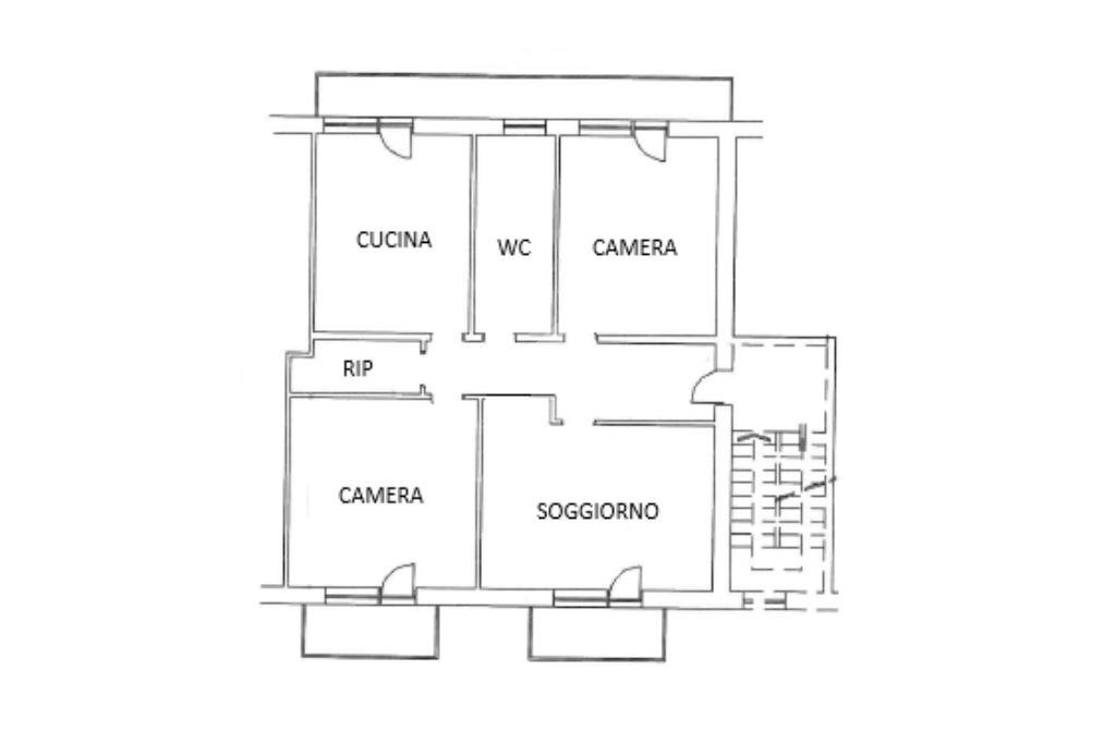 Four-room apartment Via cascinette, Ivrea - floor plans 1