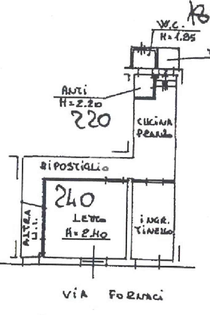 Portion of a house Via Fornaci, Cesena - floor plans 1