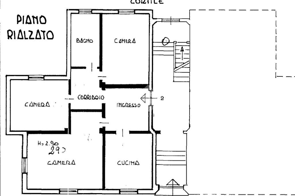 Four-room apartment Via Antonio Gramsci, Frugarolo - floor plans 1