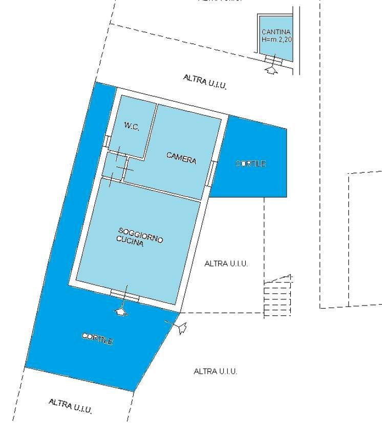 Foto 22 - Bilocale San Bartolomeo al Mare - planimetria 1