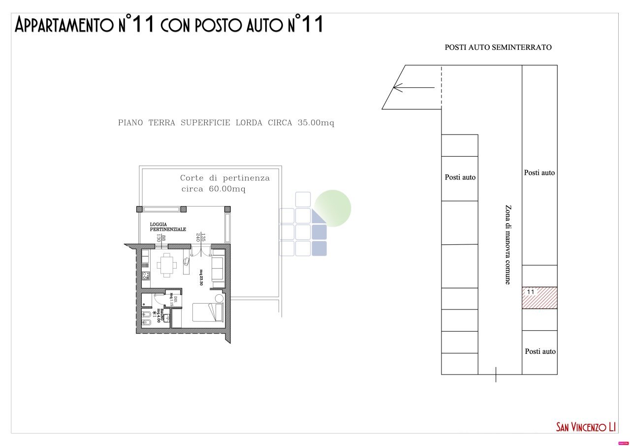 planimetria - Independent house Via Aurelia SAud  88, San Vincenzo - floor plans 1