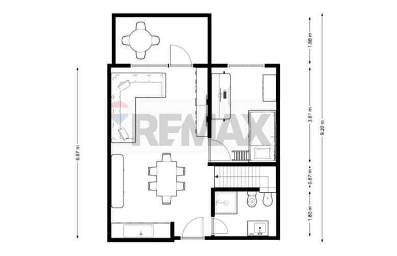 Pianta 2D - Three-room apartment Artogne - floor plans 1