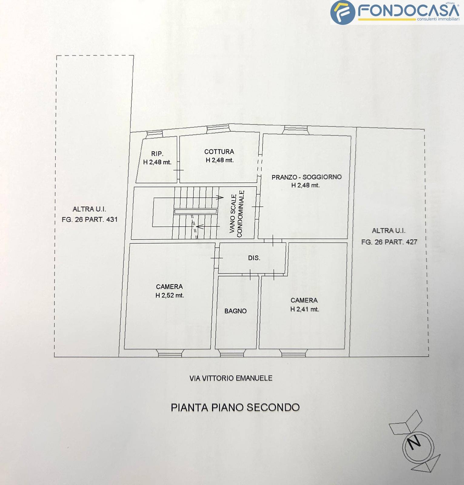 Foto 18 - Trilocale via vittorio emanuele, Camaiore - planimetria 1