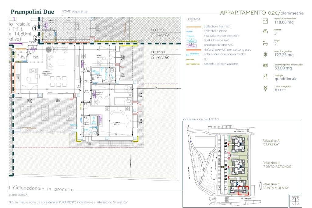 Quadrilocale Nuova Costruzione Via Prampolini, Novate Milanese - planimetria 1
