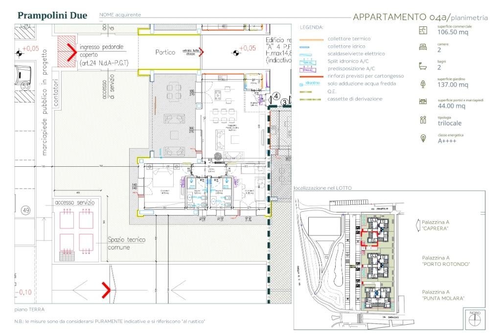 Trilocale Nuova Costruzione Via Prampolini, Novate Milanese - planimetria 1