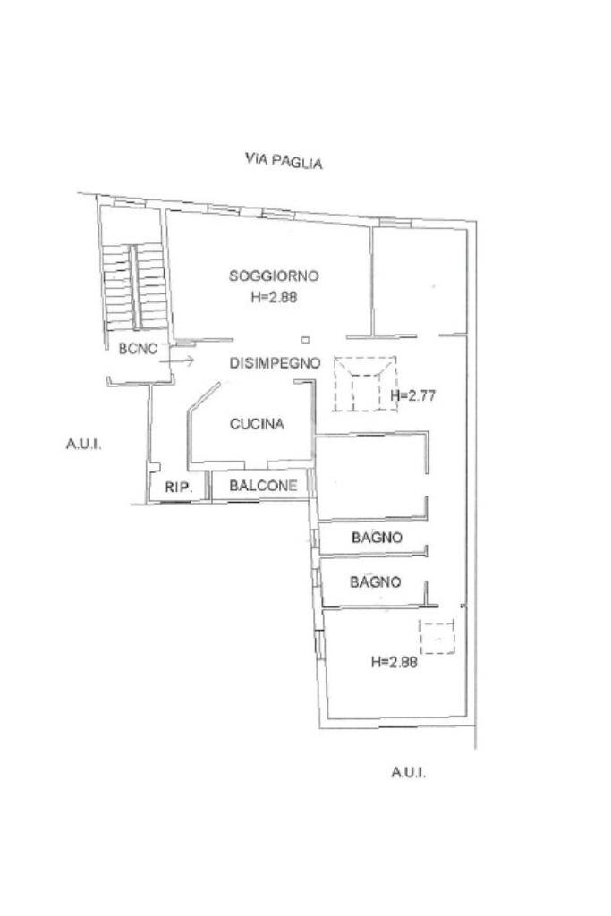 Quadrilocale Via della Paglia, Ferrara - planimetria 1