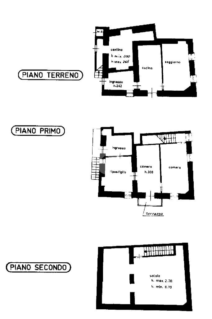 Semi-detached house Via Gallareto, Terzo - floor plans 1