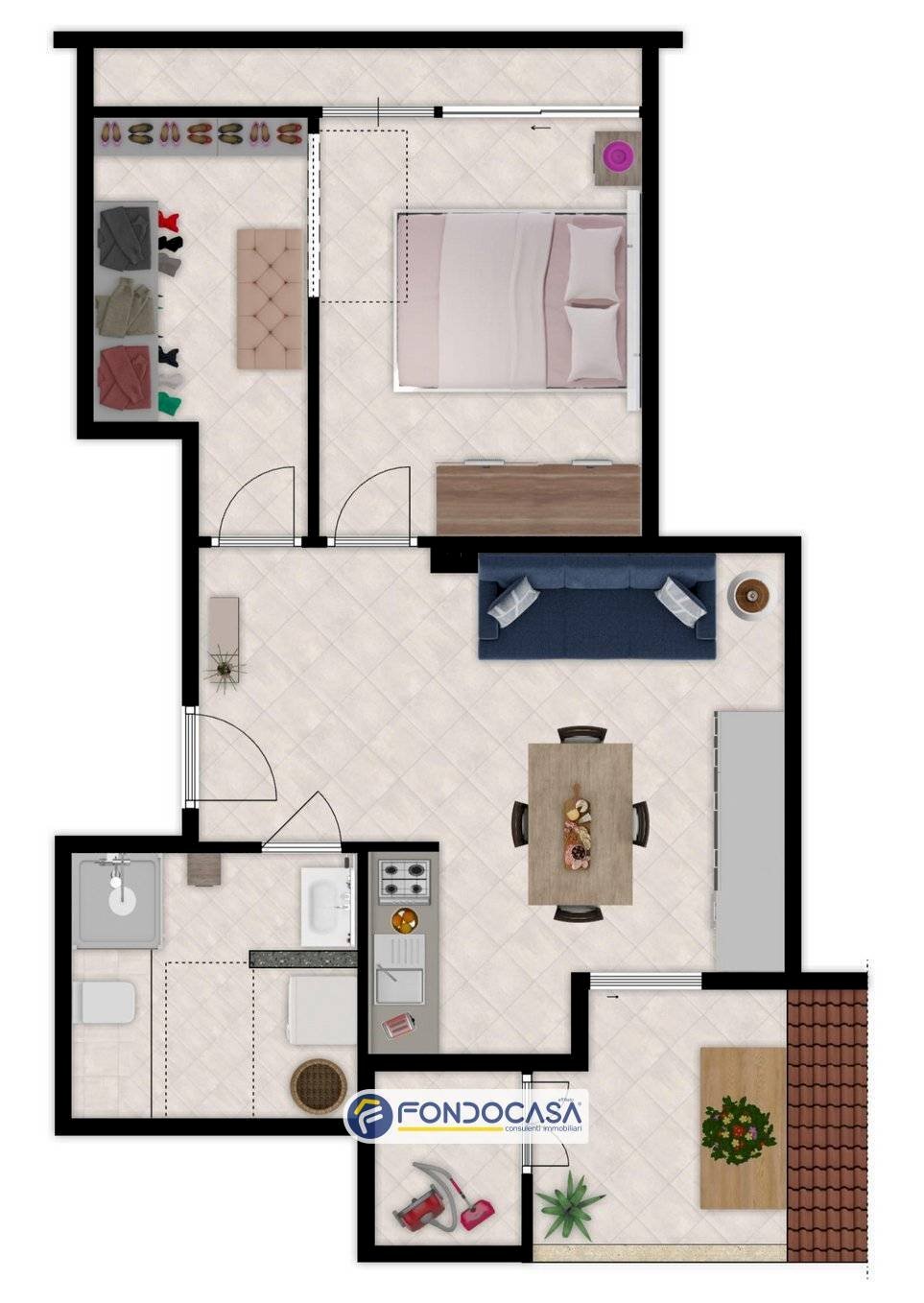 Foto 20 - Bilocale Via Clavesana, Andora - planimetria 1