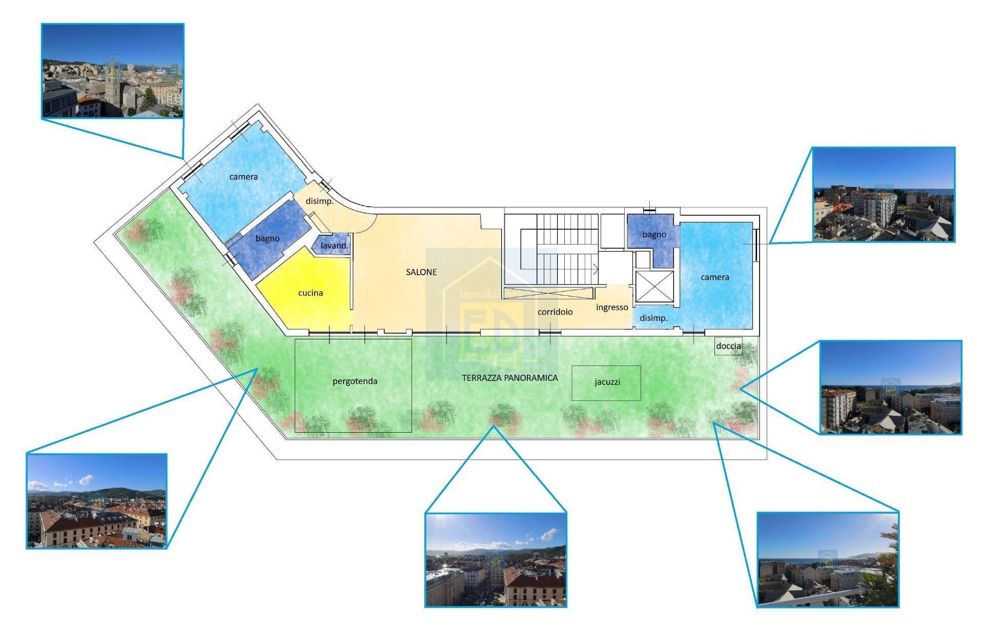 Foto 38 - Apartment Via Pietro Giuria
 
1, Savona - floor plans 1