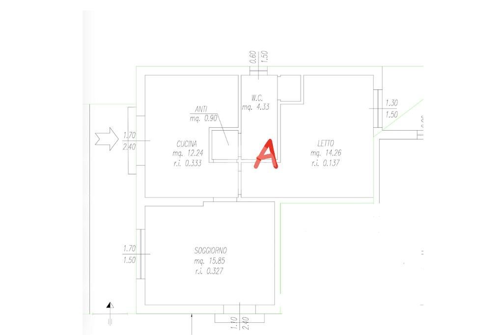 Two-room apartment Via Cervara, Cervia - floor plans 1