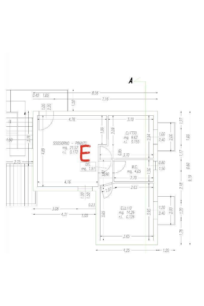 Trilocale Via Cervara, Cervia - planimetria 1