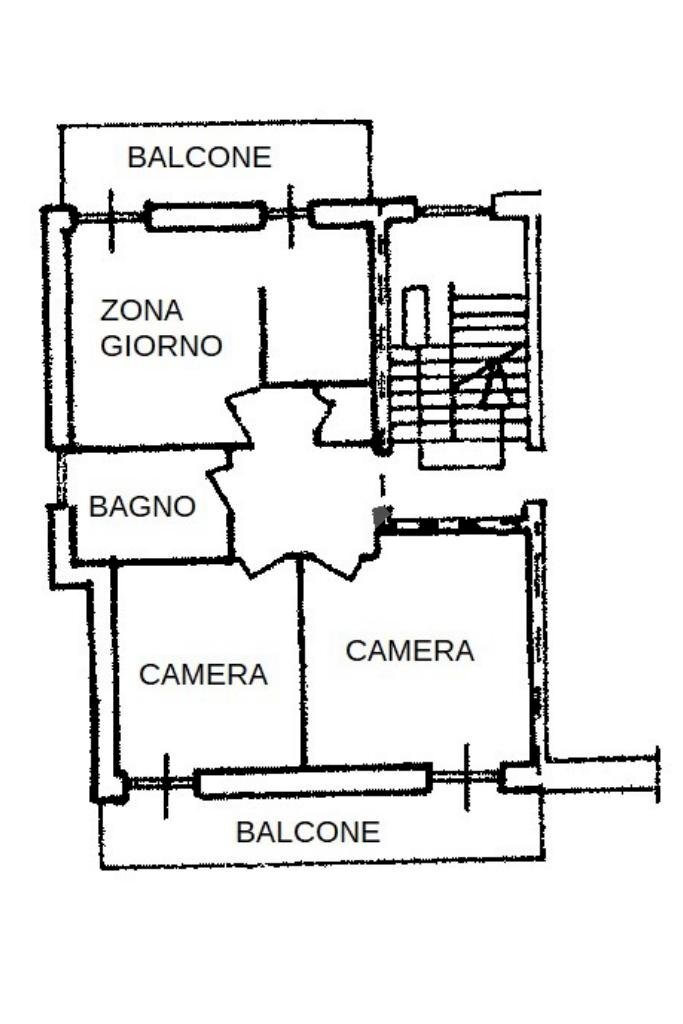 Three-room apartment Via Saluzzo, Costigliole Saluzzo - floor plans 1