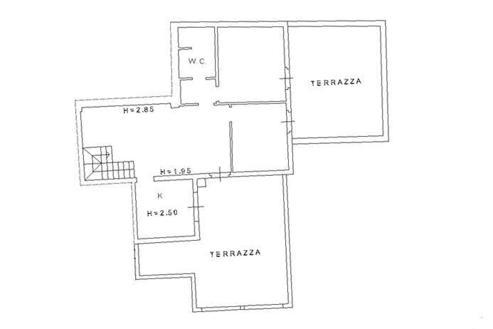 Planimetria - Attico via monte, Padenghe sul Garda - planimetria 1
