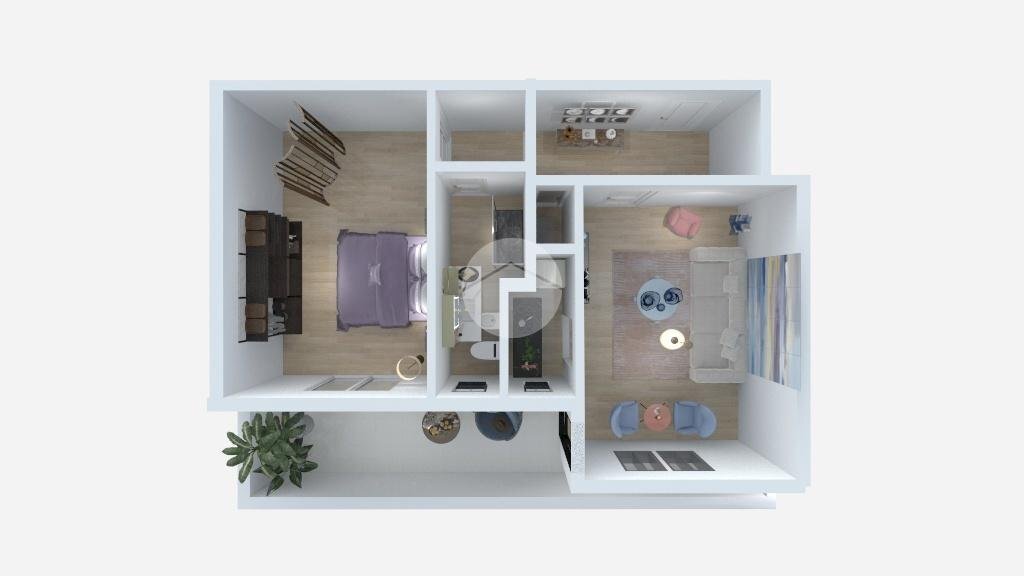 Two-room apartment Via Novara, Milano (neighborhood San Siro) - floor plans 1