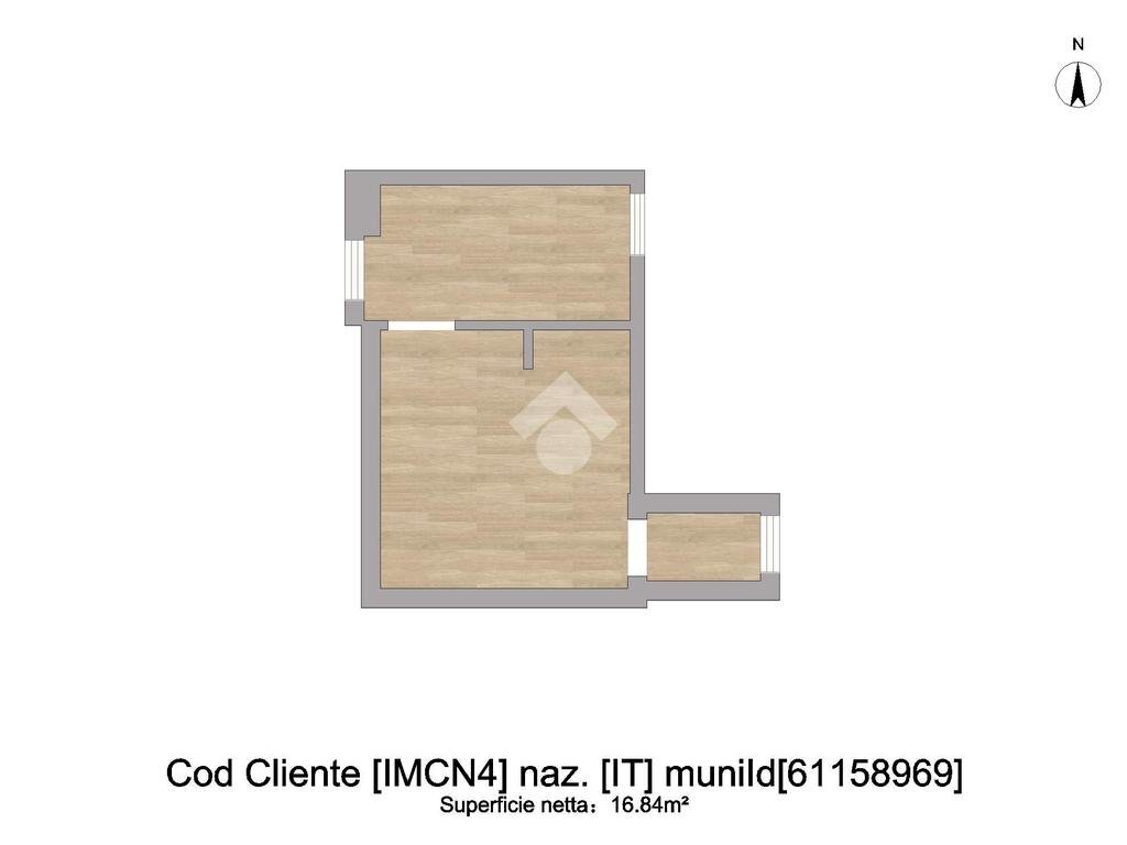 One-room apartment Via Des Geneys, Imperia - floor plans 1