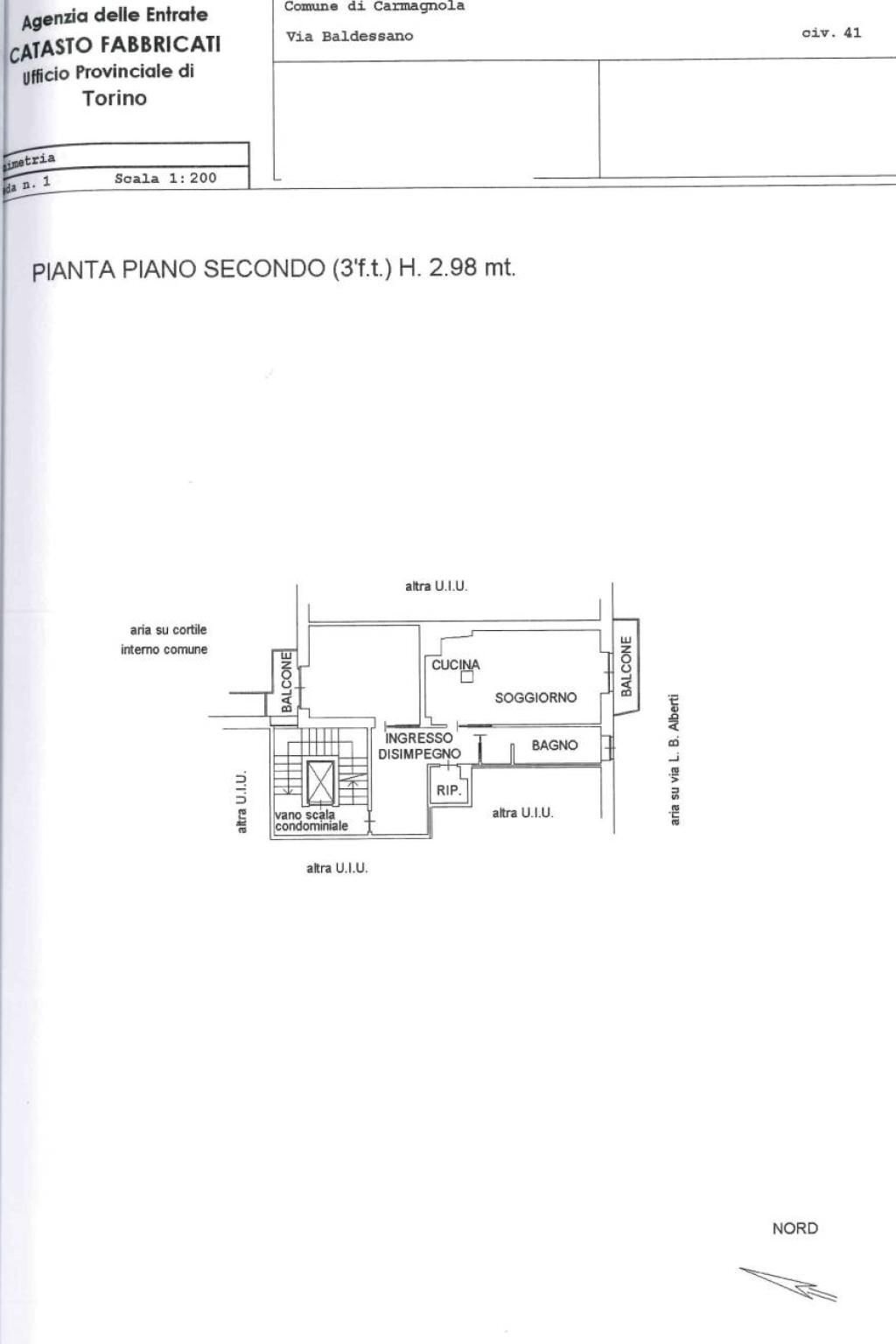 Two-room apartment via Guglielmo Baldessano, 41, Carmagnola - floor plans 1