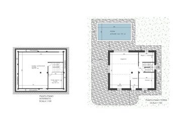 TE181_Pianta Piano Primo sottostrada e Piano Terra - Villa Riccò del Golfo di Spezia - foto 2