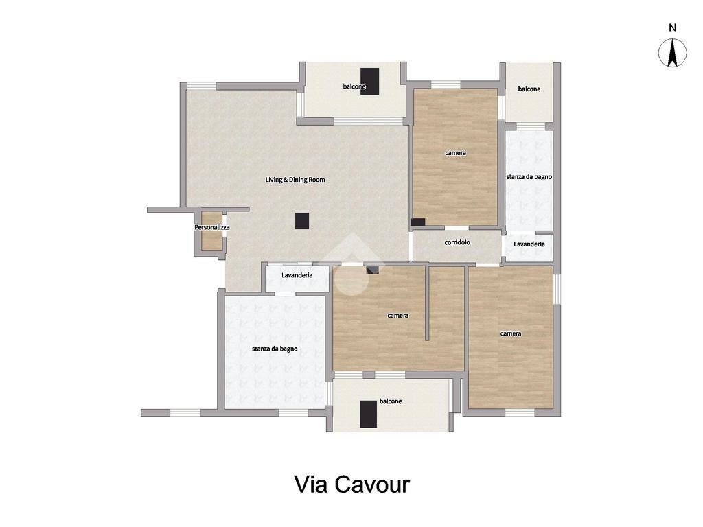 Appartamento Via Cavour, Orbassano - planimetria 1