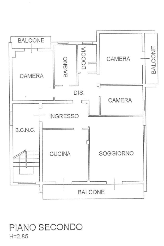 Four-room apartment Via Sant'Antonio, Formigine - floor plans 1