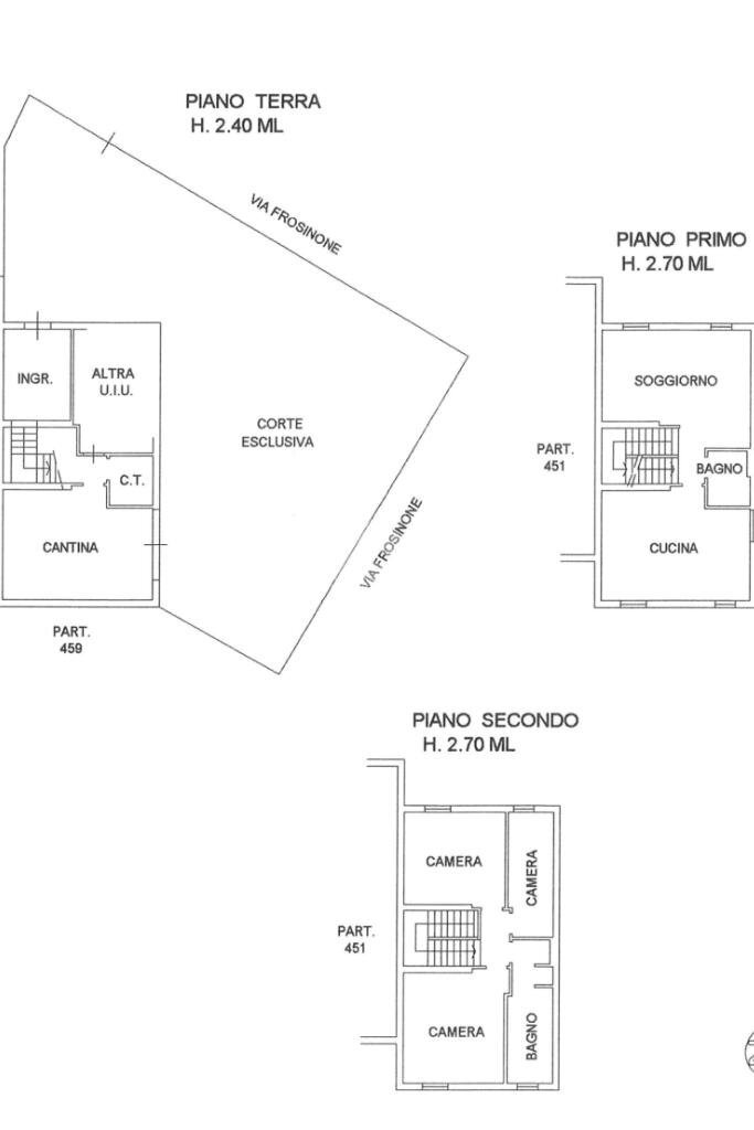 Terraced Villa Via Frosinone, Formigine - floor plans 1