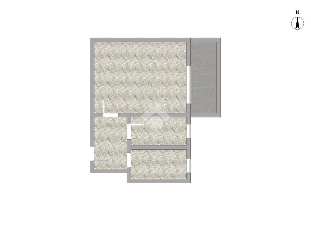 One-room apartment Via dell'Allodola, Milano (neighborhood Inganni) - floor plans 1