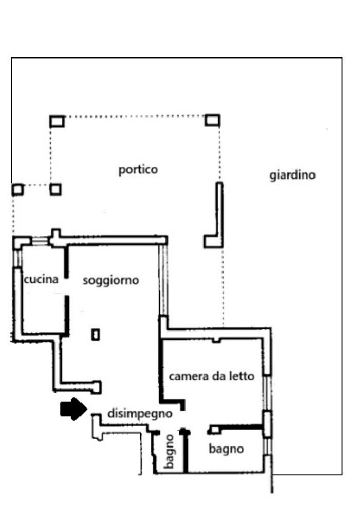 Bilocale Via Melozzo da Forlì, Bologna (zona Santa Viola) - planimetria 1