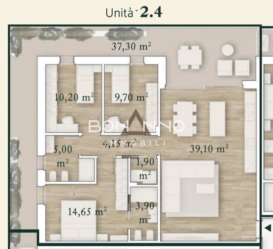 Foto 10 - Quadrilocale VIA LANCENIGO, Treviso - planimetria 1