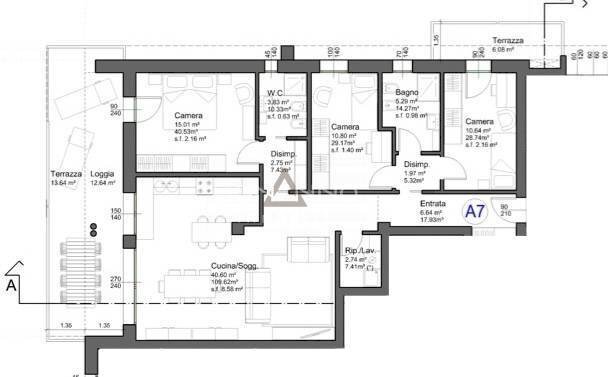 Foto 15 - Attico Via Tiepolo, Castelfranco Veneto - planimetria 1