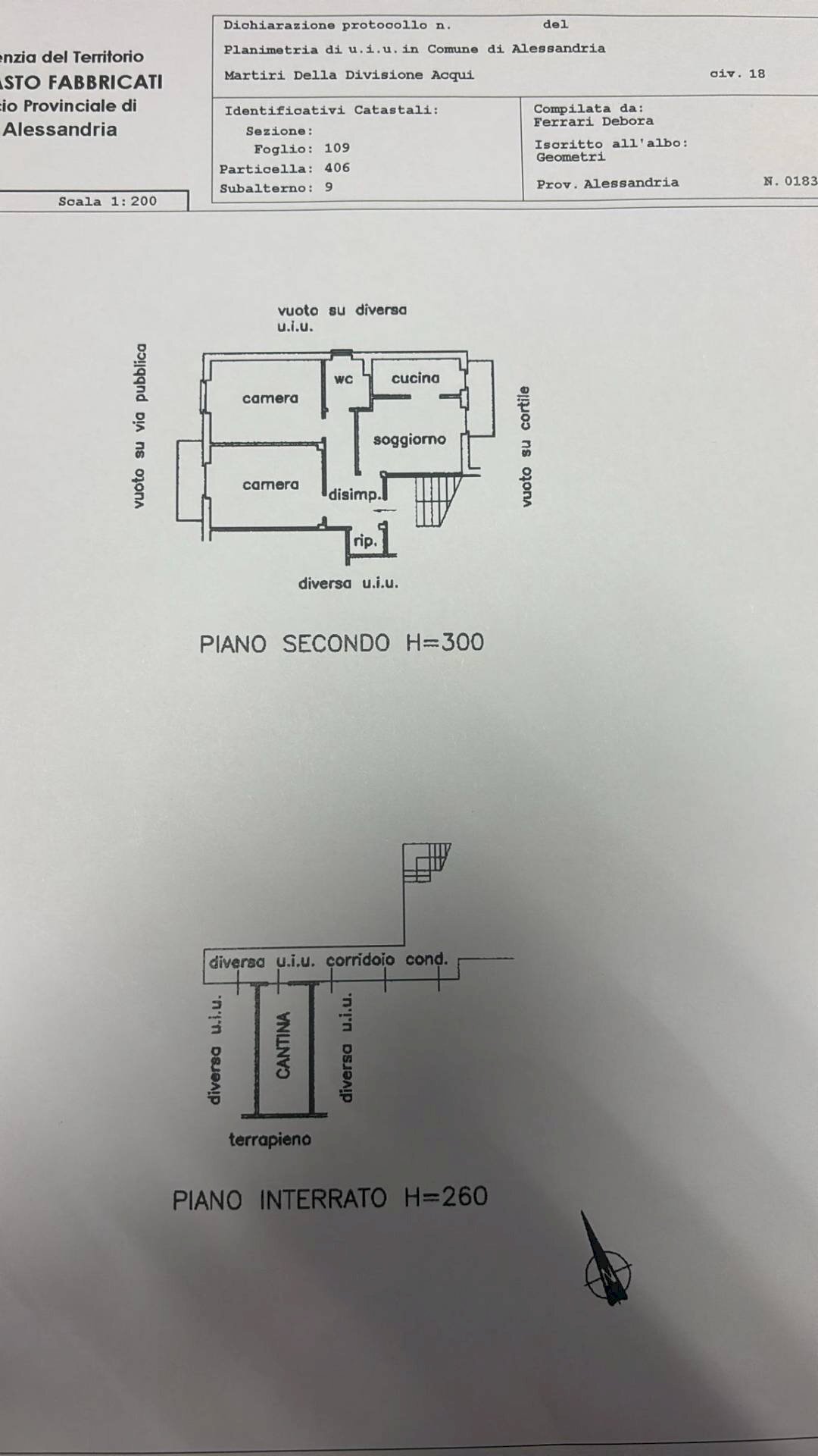 Foto 33 - Trilocale Alessandria - planimetria 1