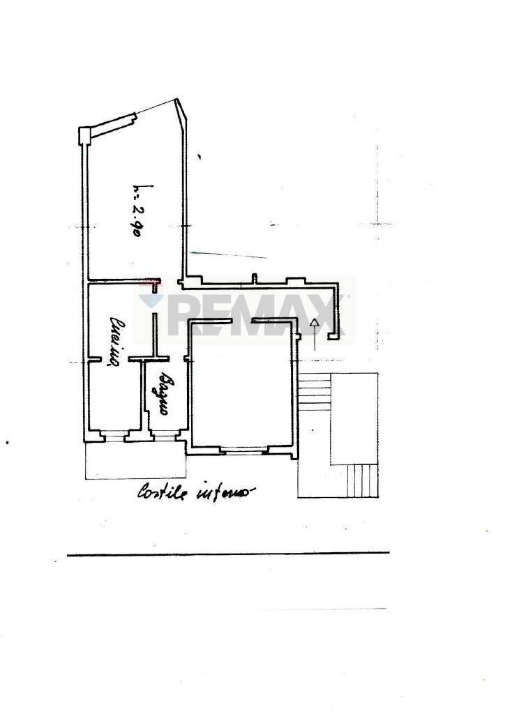 Pianta 2D - Bilocale Via Badia di Cava, Roma - planimetria 1