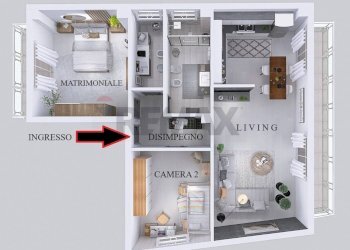 Pianta 3D - Quadrilocale Via Claudio Claudiano
 
2, Catania - foto 43