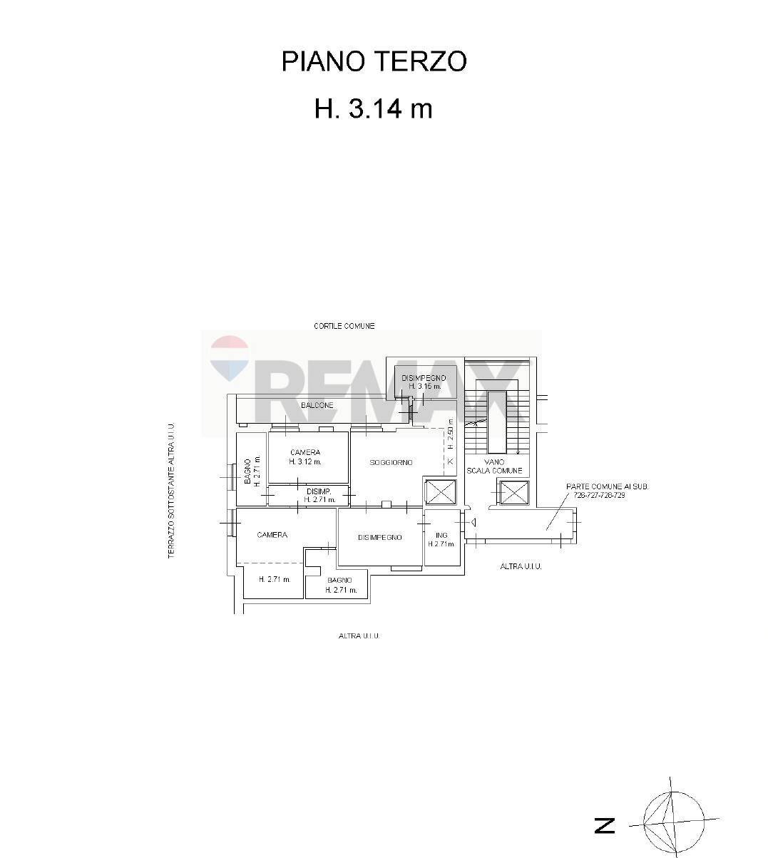 Pianta 2D - Three-room apartment Via degli Alpini
 
7, Bollate - floor plans 1