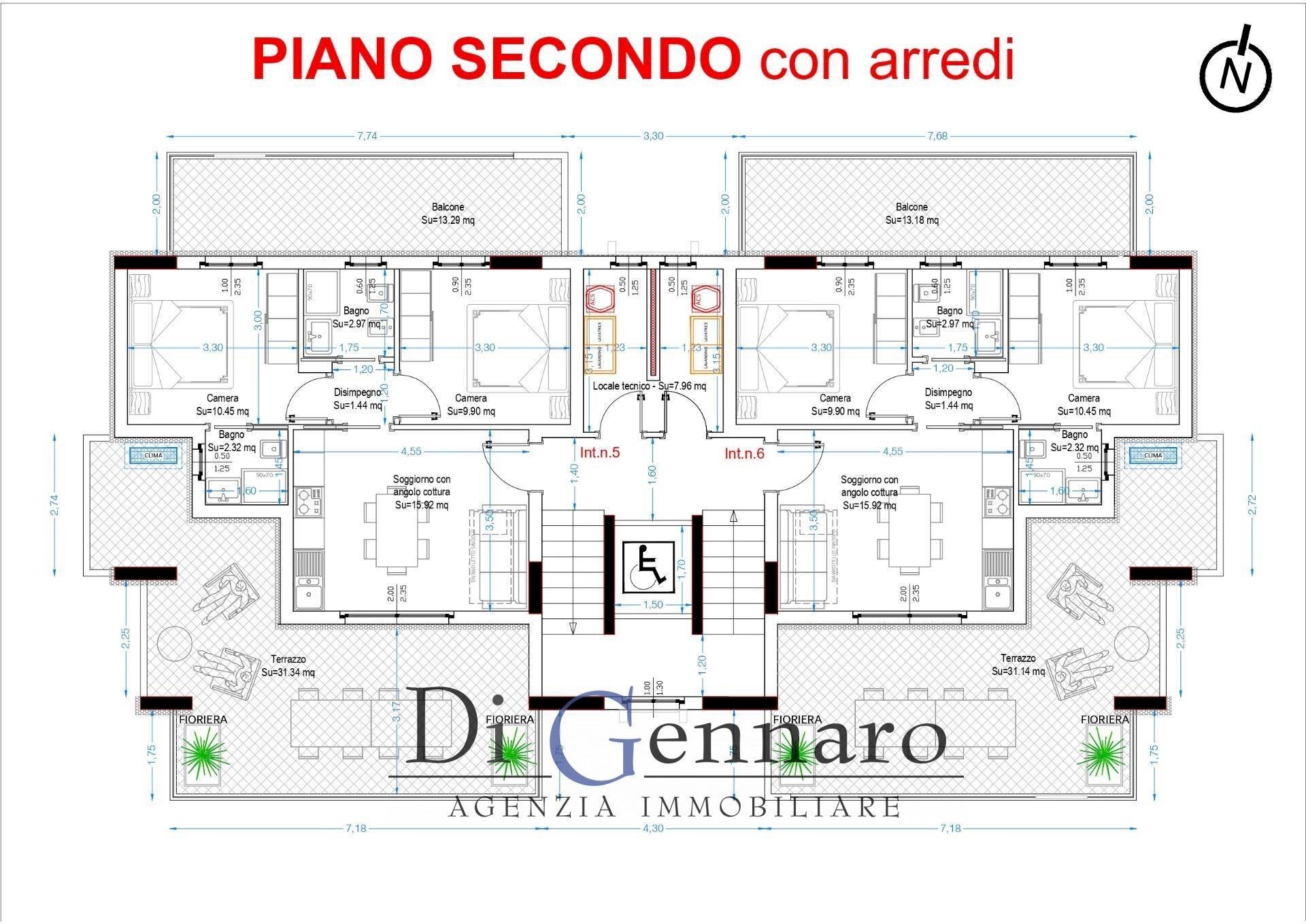 Foto 20 - Three-room apartment via Ponza, Tortoreto - floor plans 1