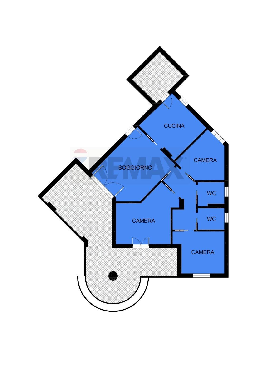 Pianta 2D - Four-room apartment Via Degli Ammiragli Casardi
 
37, Barletta - floor plans 1