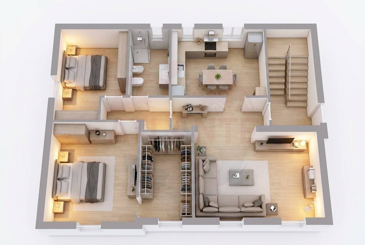 Foto 41 - Semi-detached house Via Cesare battisti
 
snc, Passirano - floor plans 1