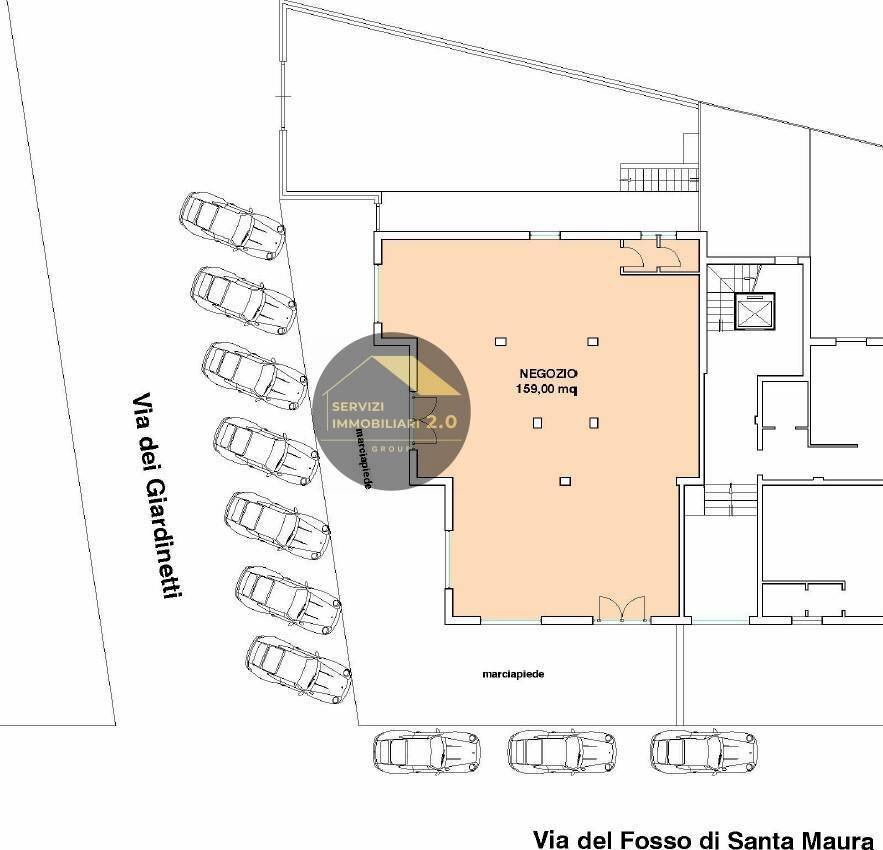 Foto 23 - Commercial Premises via del fosso di santa maura
 
136A, Roma - floor plans 1