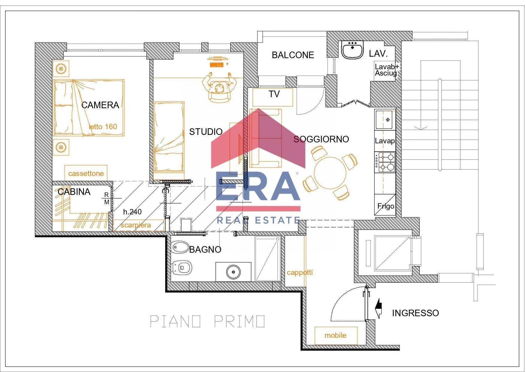 Foto 21 - Three-room apartment Via privata Orio Vergani
 
14, Milano - floor plans 1